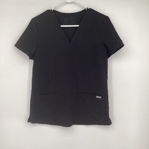 Ladies Casma FIGS Scrub Top-‎ XS Black